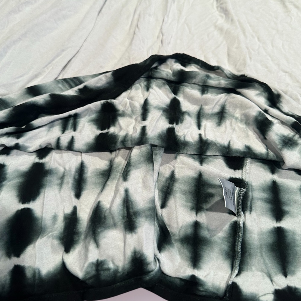 Women's Elan Black And White Tie Dye Halter Rayon/Spandex Dress Size Large - Picture 4 of 10